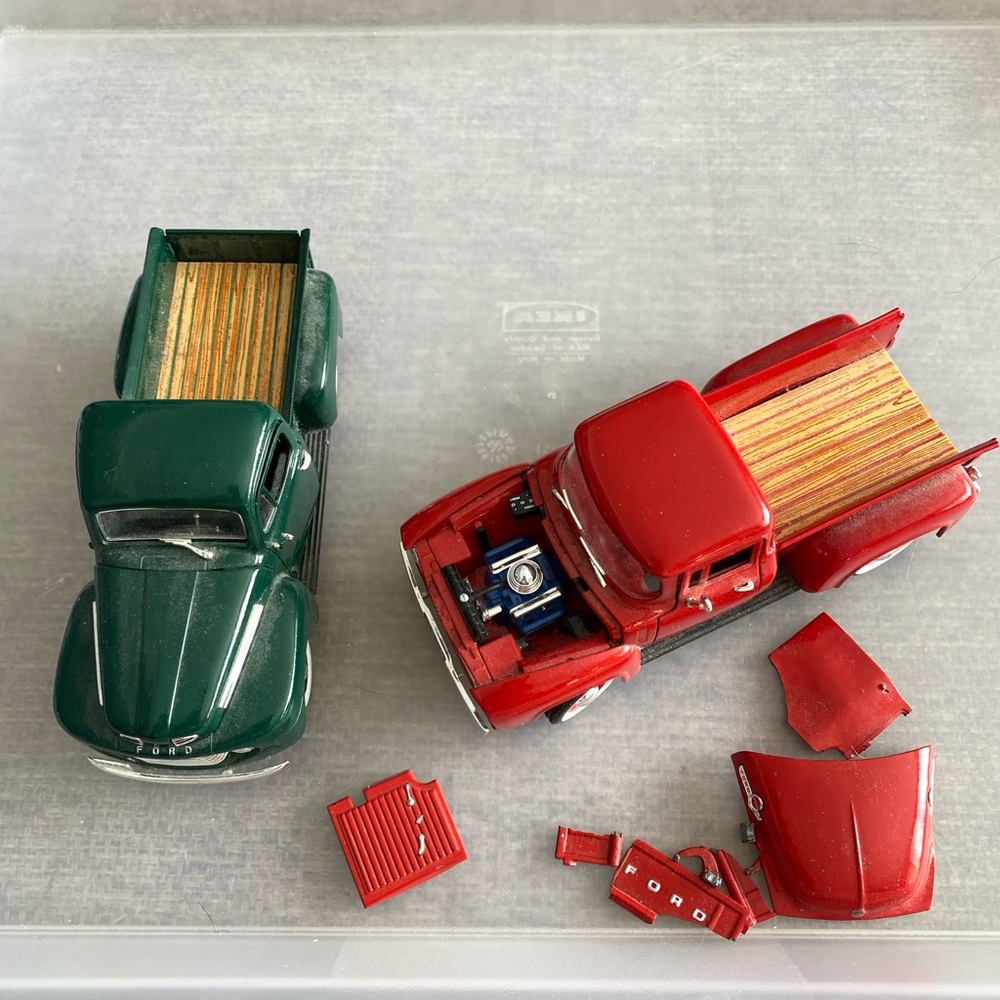 1948 Ford F1 Pickup National Motor Museum MINT Green red 1956 F100 truck model